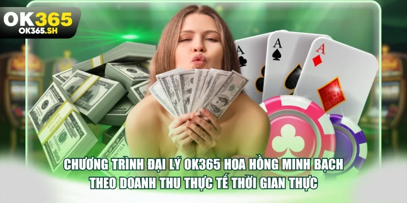 Chương trình đại lý OK365 hoa hồng minh bạch theo doanh thu thực tế thời gian thực.