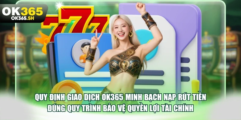 Quy định giao dịch OK365 minh bạch nạp rút tiền đúng quy trình bảo vệ quyền lợi tài chính.
