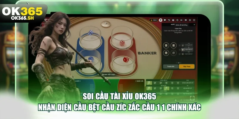 Soi cầu tài xỉu OK365 nhận diện cầu bệt cầu zíc zắc cầu 1 1 chính xác.